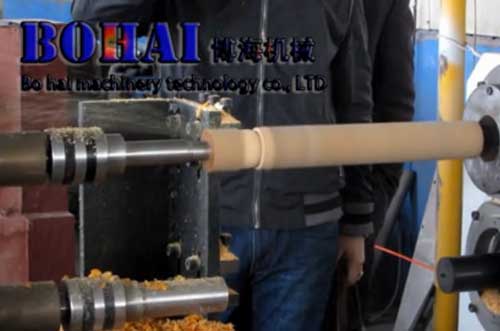 單軸雙刀數控木工車(chē)床加工視頻
